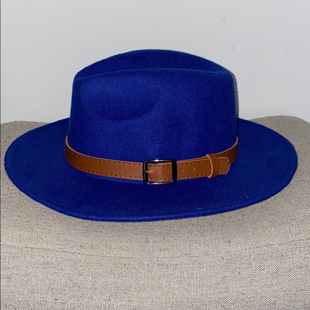 Unisex Cobalt Blue Fedora. NEW! NO TAGS.